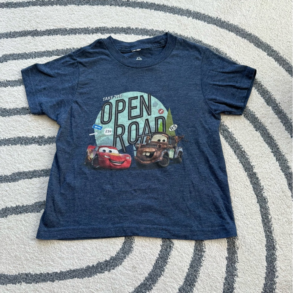 Blue Box Lunch Mater Lightning McQueen Cars Graphic T-Shirt 5T